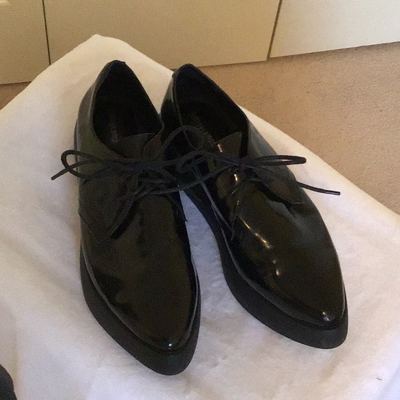 Jeffrey Campbell Black Leather Oxfords - Picture 1 of 8